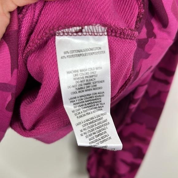 Tommy Hilfiger Sport Drop Shoulder Long Sleeve Camouflage V-Back Cutout Hoodie S - Picture 5 of 8